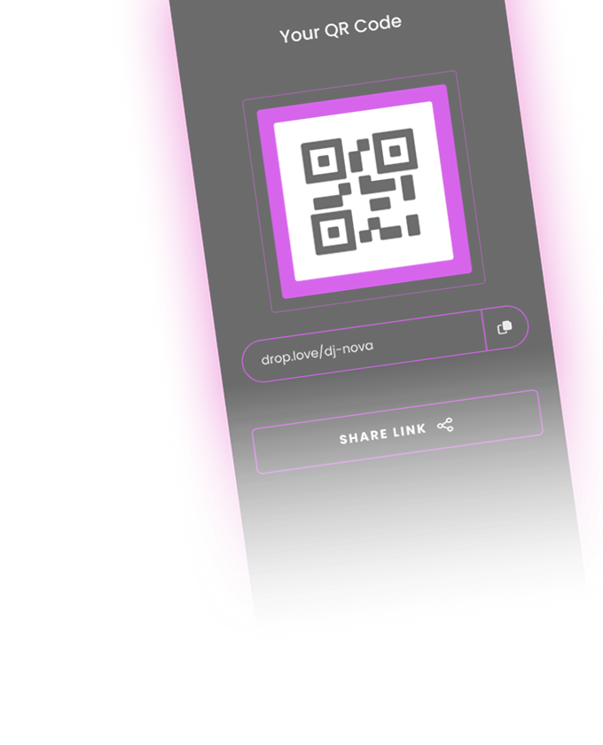 Share your QR or link Banner